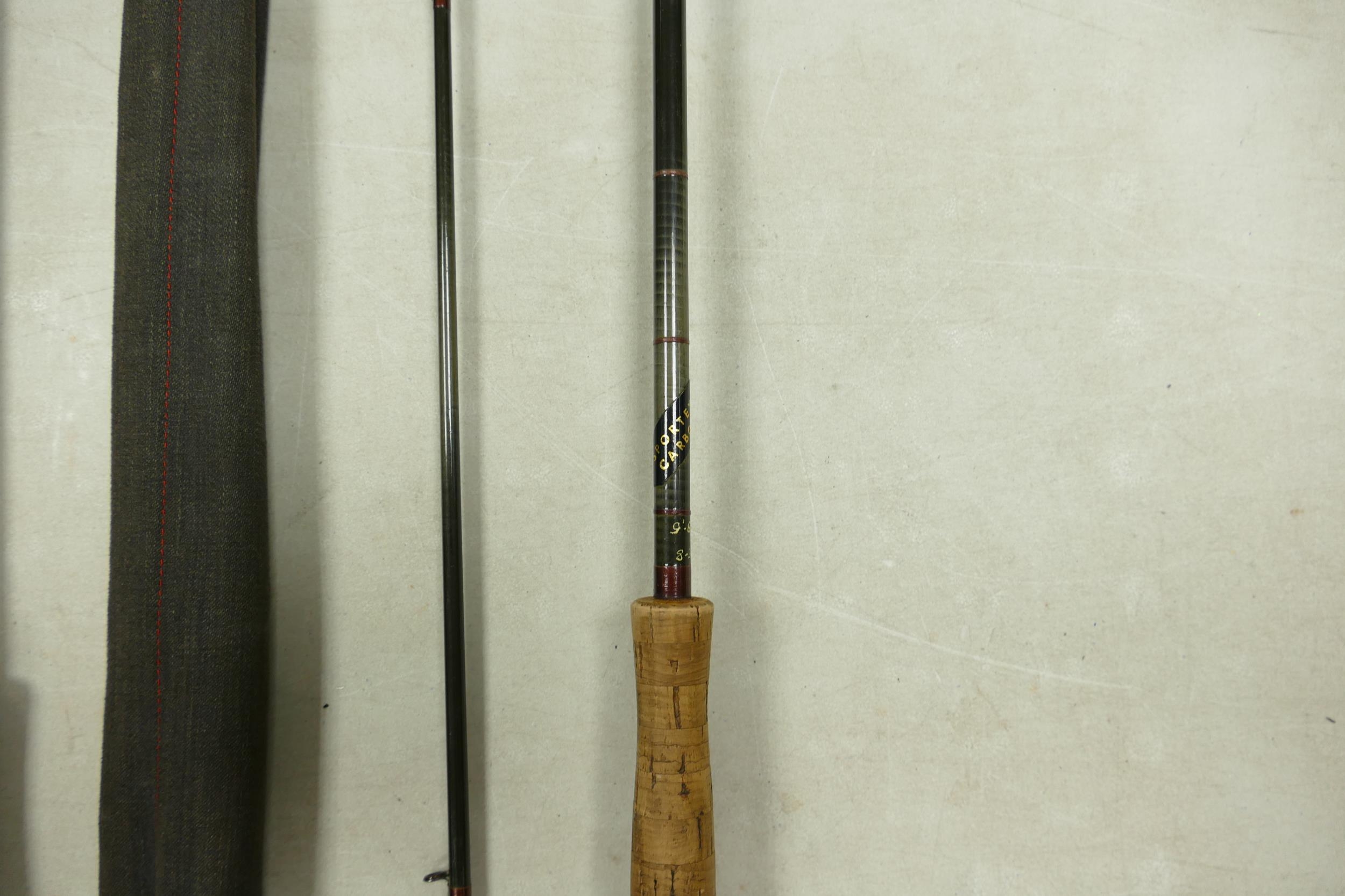 A collection of Carbon Fishing Rods to include: Fordham & Wakefield 10ft 2 piece, Goldcrest - Image 10 of 10