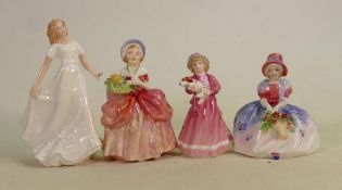 Royal Doulton Child Figures to include: Cissie HN1809, my First Figurine HN3424, Monica HN1467 &