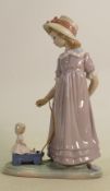 Lladro 5044 Girl with Toy Wagon: height 28cm