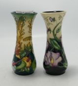 Two Moorcroft Vases - Daydream & Prairie designs