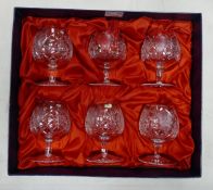 Boxed Regency Crystal Cognac Glass Set: