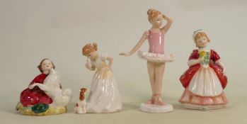 Royal Doulton Child Figures to include: Little Ballerina HN3431, Valorie HN2107, Hone Again HN2167 &