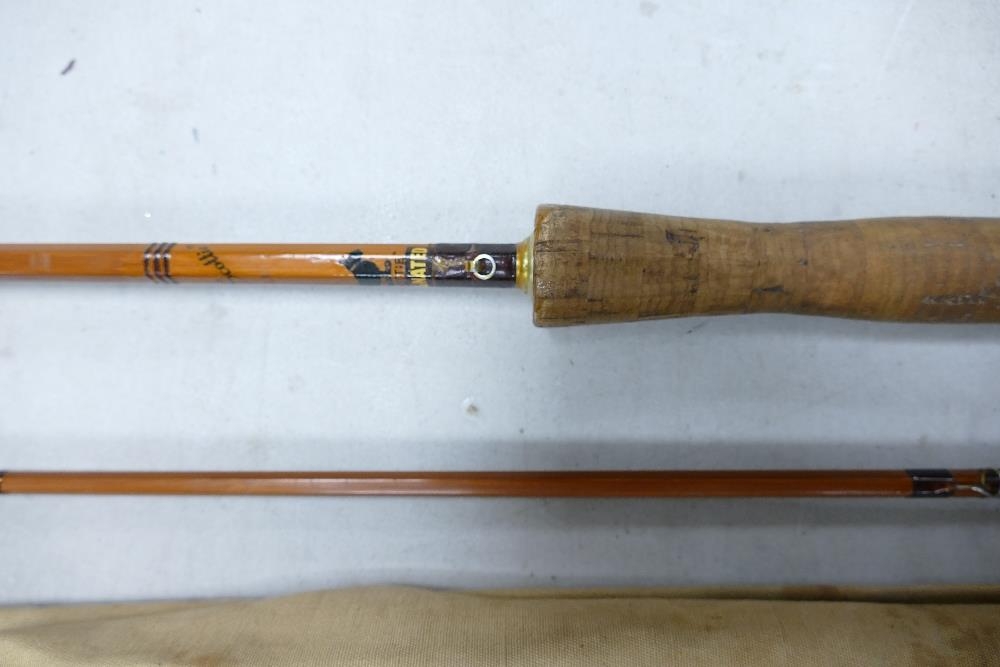 Two Vintage Split Cane Fishing Rods to include: 2 Piece Lee Black Prince & J.S Sharpe 2 piece The - Image 5 of 6