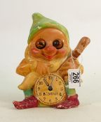 A rare Wade cellulose Walt Disney mantle clock Bashful: h.20cm. (some paint flaking & impact