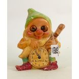 A rare Wade cellulose Walt Disney mantle clock Bashful: h.20cm. (some paint flaking & impact