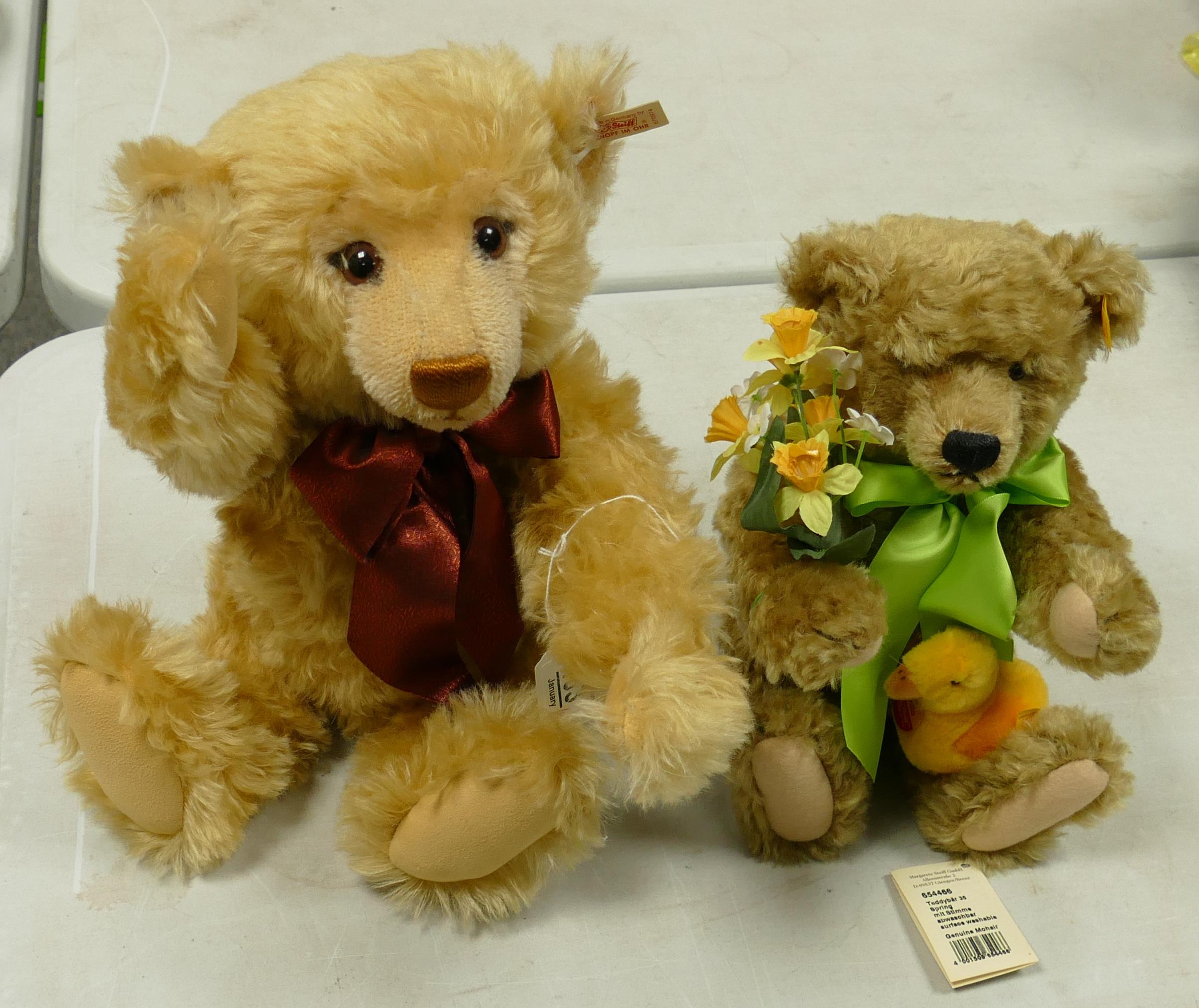 Steiff Jointed Teddy Bear 35 Spring & Teddy 43 D Blonde Jointed Bear( no tag )