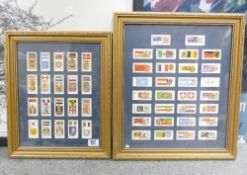 Two Framed Brooke bond Flags of thw World Cigarette Card Sets(2)