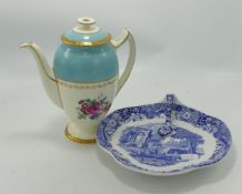 Royal Doulton Floral & Gilt Decorated Coffee Pot: together with Spode Italian Patterned handled