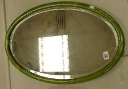 Large Bakelite type Oval Wall mirror: 74cm at longest
