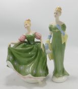 Royal Doulton lady figures Michele: HN2234 together with Lorna Hn2311 (2)