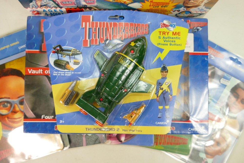 A collection of Thunderbird items to include : Carlton carded TB2 figure, similar mouse mats, - Image 3 of 5