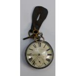 19th Century English Silver Improved Patent pocket watch: