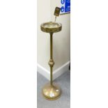 Brass Freestanding Ashtray With Arts & Crafts Theme: