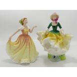 Royal Doulton lady figures Becky: HN2740 together with Deborah HN3644 (2)