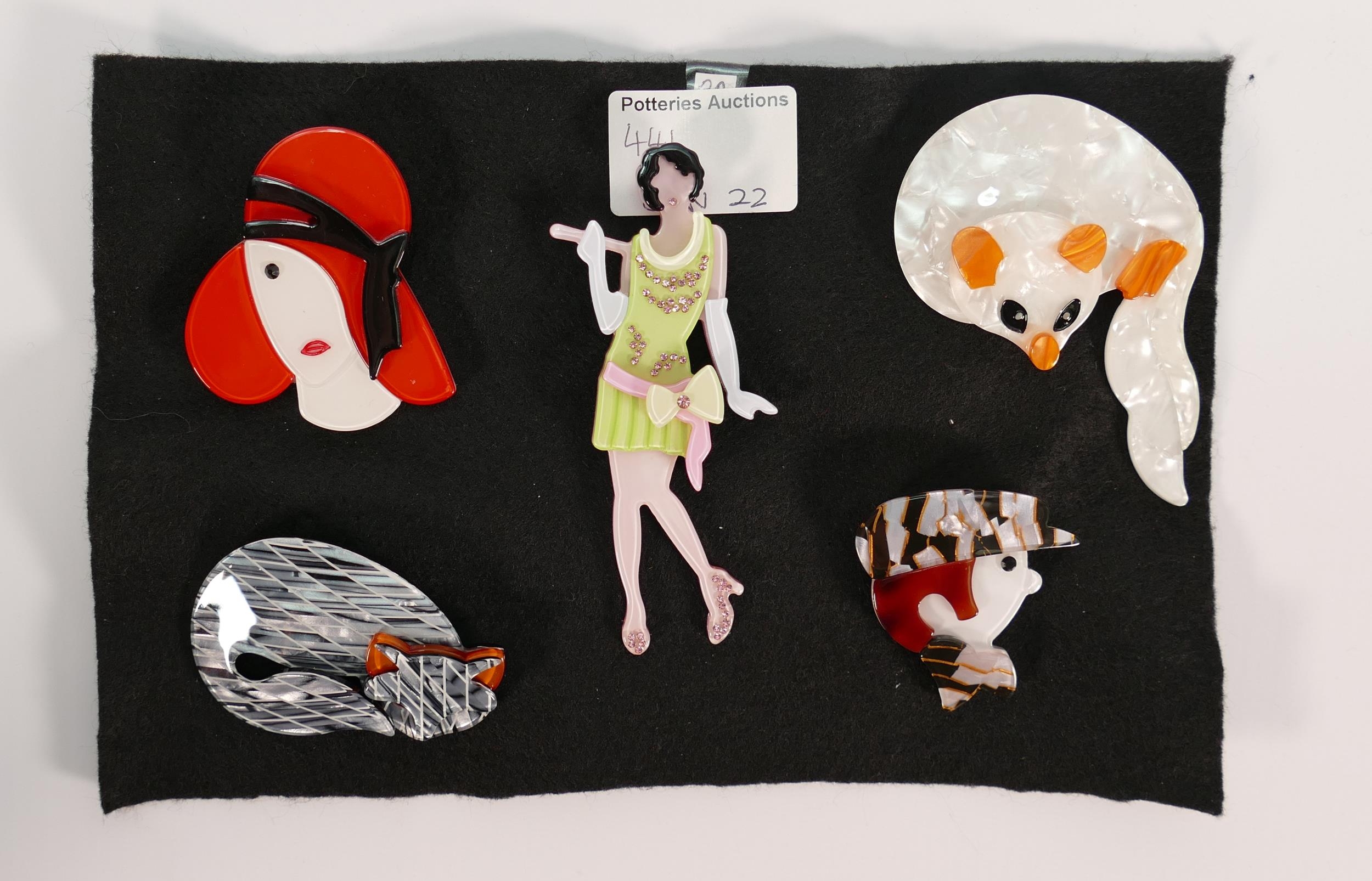 Five Modern Brooches: