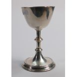 Silver Chalice, hallmarked for London 1942, 208g.