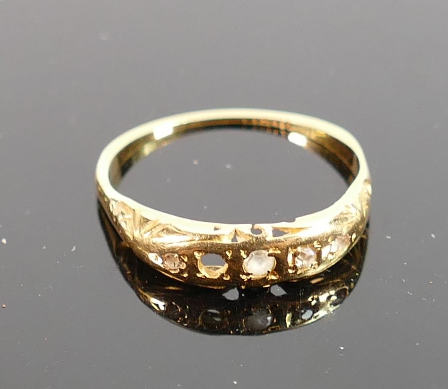 18ct gold scrap ring, 1.8g: