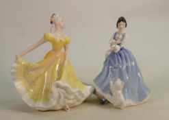 Royal Doulton Lady Figures: Ninette HN2379 & Lorraine HN3118(2)