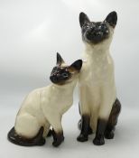 Beswick Siamese Cats 2139 & 1882(2):