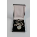 Silver locket & chain, 30g: