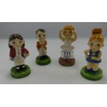 Carltonware Kids figures Schoolboy, School Girl, Ballerina & Spice Girl: boxed with cert (4)