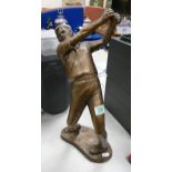 Large Resin Figure of a Golfer: height 44cm