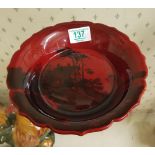 Royal Doulton Flambe Dish: diameter 20cm