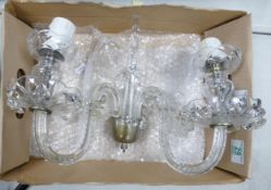 Cut Glass Electric luster wall sconce / light fitting