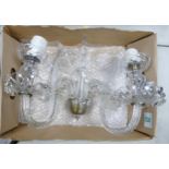 Cut Glass Electric luster wall sconce / light fitting