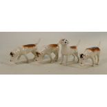 Beswick Fox Hounds: 3 damaged items noted(4)