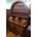 An early/mid 20th century Dutch style dome topped dresser/sideboard: