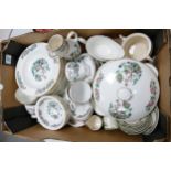 A large collection of Johnsons China Indian Tree Patterned Tea & Dinner Ware: