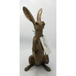 Large Frith Sculpture Bronzed Resin Hare: height 36cm
