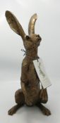 Large Frith Sculpture Bronzed Resin Hare: height 36cm