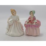 Royal Doulton Small Child Figures Bo Peep Hn1911 & Amanda HN2996(2)