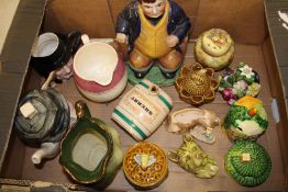 A mixed collection of items to include: mixed ceramics, Wade items etc