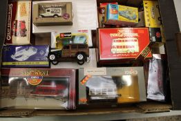 A collection of boxed model cars/vehicles: Matchbox, Corgi etc (1 tray).