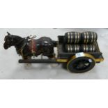 Large Pottery Horse & Carts Figure: