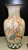 Large Reproduction Oriental Vase: height 52cm