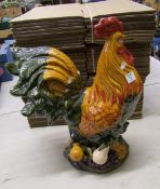 Very Large Pottery Cock: height 48cm