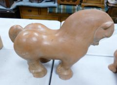 Large Terracotta Garden Ornament in the form of a Horse: height 45cm