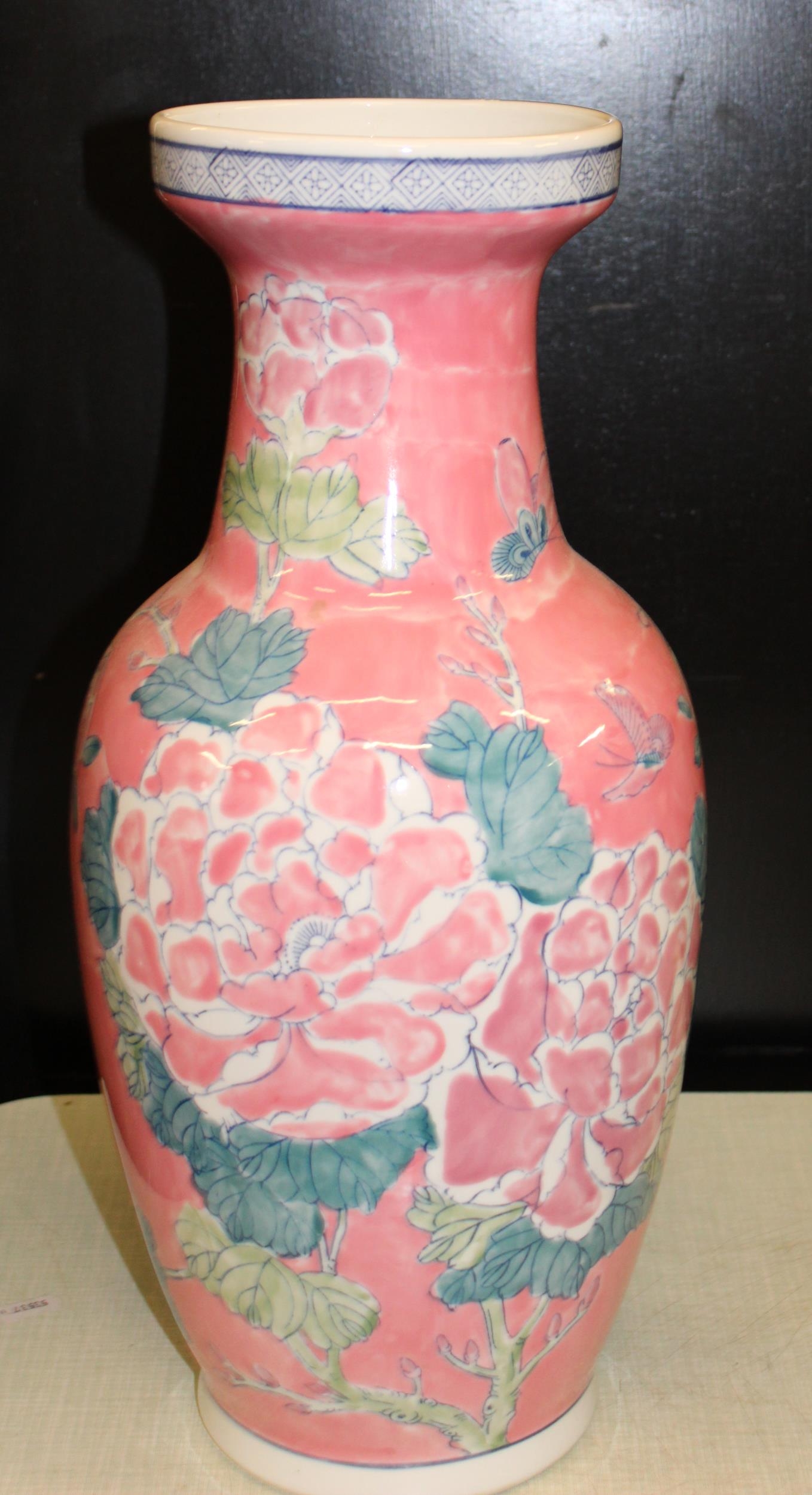 Large Reproduction Oriental Vase: height 45cm