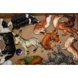 A collection of animal figures: Melba Ware, Leonardo, A. M. Cooper etc (1 tray).