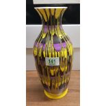 Large Brian Wood Studio Pottery Vase: height 30cm