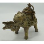 Asian Modern Elephant Theme Incense Burner: height 19cm