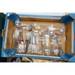 A good collection of silver plated items to include: Victorian & later cutlery