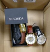 Gentleman's Rotary & Sekonda wristwatches. (3):