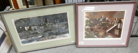Two Framed Norman Wade Prints of Durham 40 x 59cm