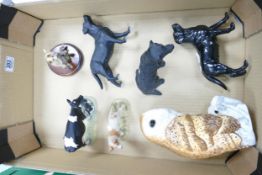 A collection of Animal Figures to include: Border Fine Arts Friesian Cow & Calf similar Labrador,