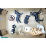 A collection of Animal Figures to include: Border Fine Arts Friesian Cow & Calf similar Labrador,